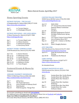 Home Sporting Events Featured Events & Shows by Venue