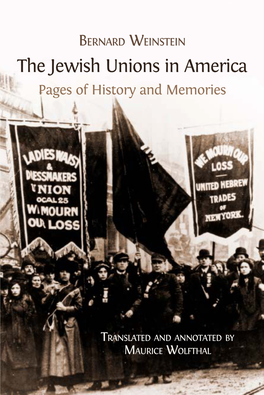 The Jewish Unions in America Pages of History and Memories