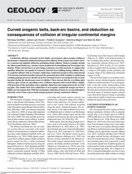 Curved Orogenic Belts, Back-Arc Basins, And