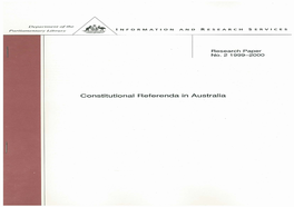 Constitutional Referenda in Australia