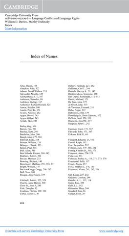Index of Names