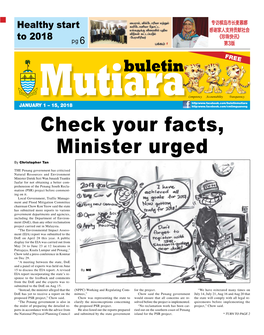 Check Your Facts, Minister Urged