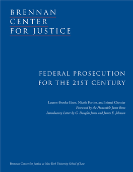 FEDERAL PROSECUTION for the 21St CENTURY