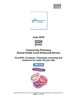 June 2010 Community Pharmacy Sexual Health Local Enhanced