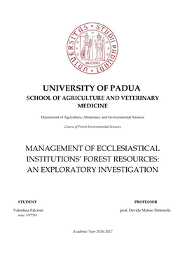 University of Padua School of Agriculture and Veterinary Medicine