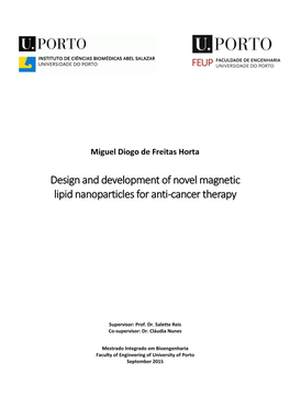 Design and Development of Novel Magnetic Lipid Nanoparticles for Anti-Cancer Therapy