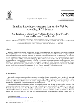 Enabling Knowledge Representation on the Web by Extending RDF Schema