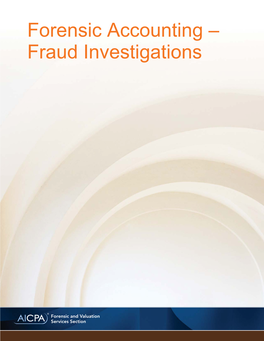 Forensic Accounting – Fraud Investigations