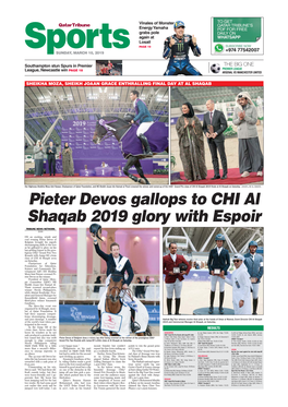 Pieter Devos Gallops to CHI Al Shaqab 2019 Glory with Espoir