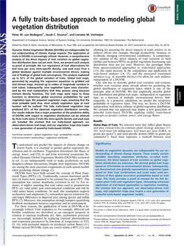 A Fully Traits-Based Approach to Modeling Global Vegetation