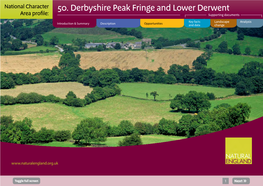 50. Derbyshire Peak Fringe and Lower Derwent Area Profile: Supporting Documents