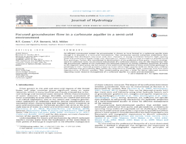 I Journal of Hydrology Focused Groundwater Flow in a Carbonate