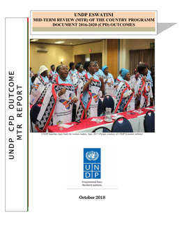 Final MTR Report of the UNDP CDP Eswatini