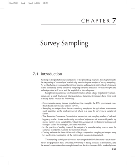 Survey Sampling