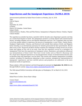 Superheroes and the Immigrant Experience (Nemla 2019)