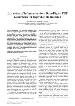 Extraction of Information from Born-Digital PDF Documents for Reproducible Research