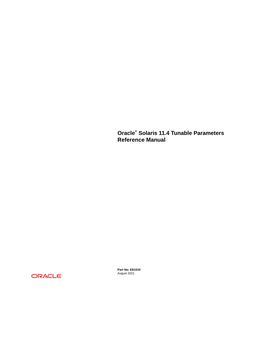 Oracle® Solaris 11.4 Tunable Parameters Reference Manual