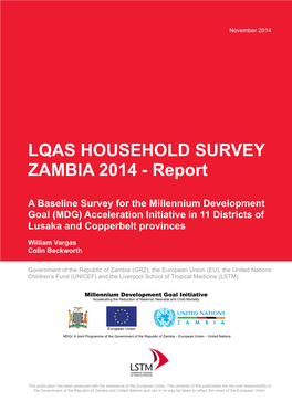 LQAS HOUSEHOLD SURVEY ZAMBIA 2014 - Report