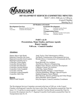 DEVELOPMENT SERVICES COMMITTEE MINUTES MAY 7, 2013, 9:00 A.M