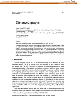 Distanced Graphs