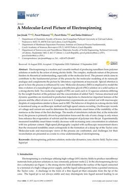 A Molecular-Level Picture of Electrospinning