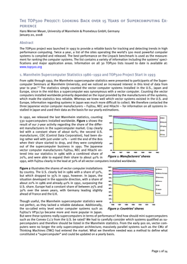 The TOP500 Project: Lessons Learned in Fifteen Years Of