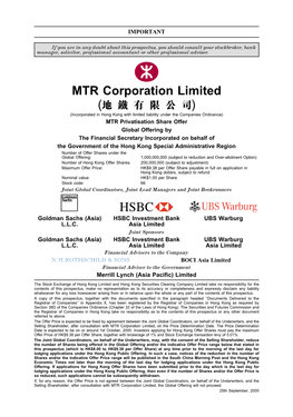 MTR Corporation Limited