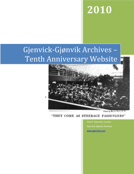 GG Archives Tenth Anniversary Website