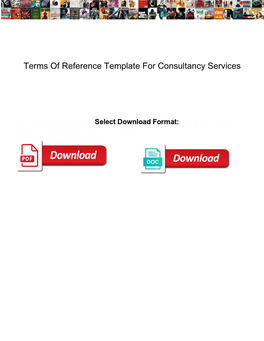 Terms of Reference Template for Consultancy Services