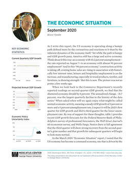 THE ECONOMIC SITUATION September 2020 Bruce Yandle