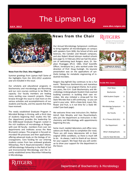 The Lipman Log Newsletter, 2012
