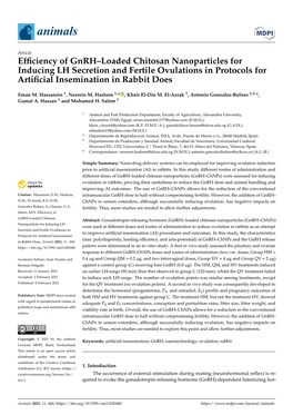 Efficiency of Gnrh–Loaded Chitosan Nanoparticles for Inducing LH