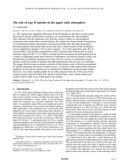 The Role of Type II Spicules in the Upper Solar Atmosphere J