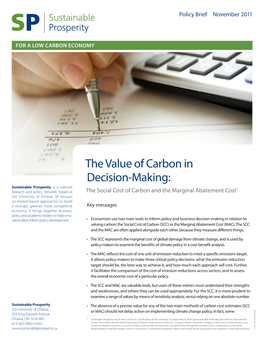 The Value of Carbon in Decision-Making