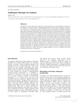 Androgen Therapy in Women