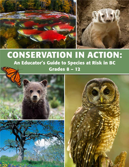 Conservation in Action: an Educator’S Guide to Species at Risk in BC Grades 8 – 12