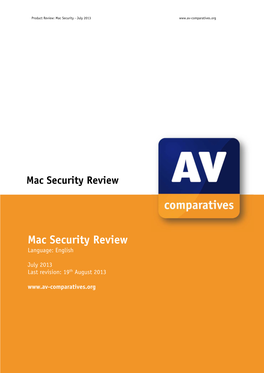 Mac Security Review 2013