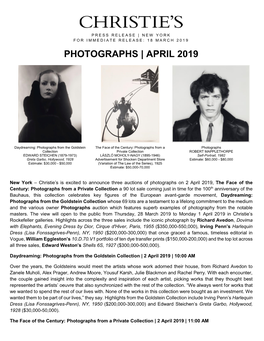 Photographs | April 2019