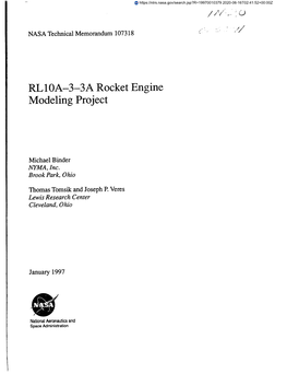 RL10A-3-3A Rocket Engine Modeling Project