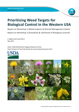 Prioritizing Weed Targets for Biological Control in the Western
