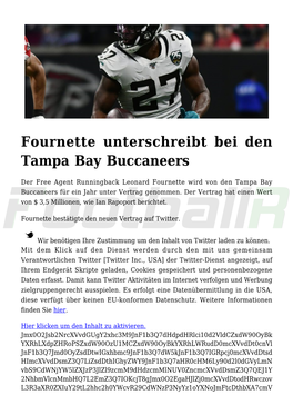 Fournette Unterschreibt Bei Den Tampa Bay Buccaneers