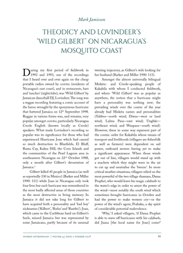 'Wild Gilbert' on Nicaragua's Mosquito Coast