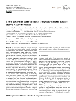 Global Patterns in Earth's Dynamic Topography Since The