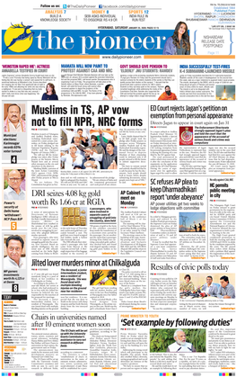 Muslims in TS, AP Vow Not to Fill NPR, NRC Forms