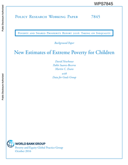 New Estimates of Extreme Poverty for Children