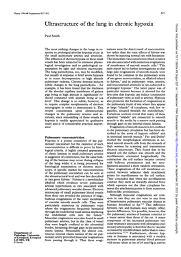 Ultrastructure of the Lung in Chronic Hypoxia Thorax: First Published As 10.1136/Thx.49.Suppl.S27 on 1 September 1994