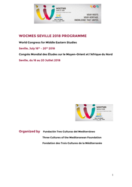 Wocmes Seville 2018 Programme