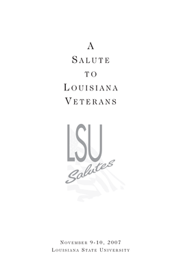 Salute T O Louisiana Veterans