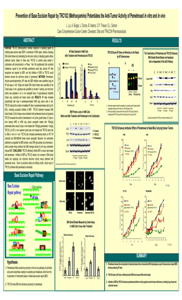 Prevention of Base Excision Repair by TRC102 (Methoxyamine) Potentiates the Anti-Tumor Activity of Pemetrexed in Vitro and in Vivo L