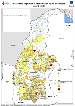 Village Tract Population of Areas Affected by the 2015 Floods SAGAING REGION